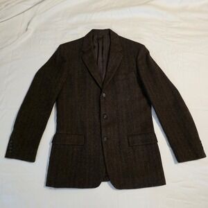 Rogers Peet Co VTG Herringbone Tweed Blazer 39 Long ImportedFabric